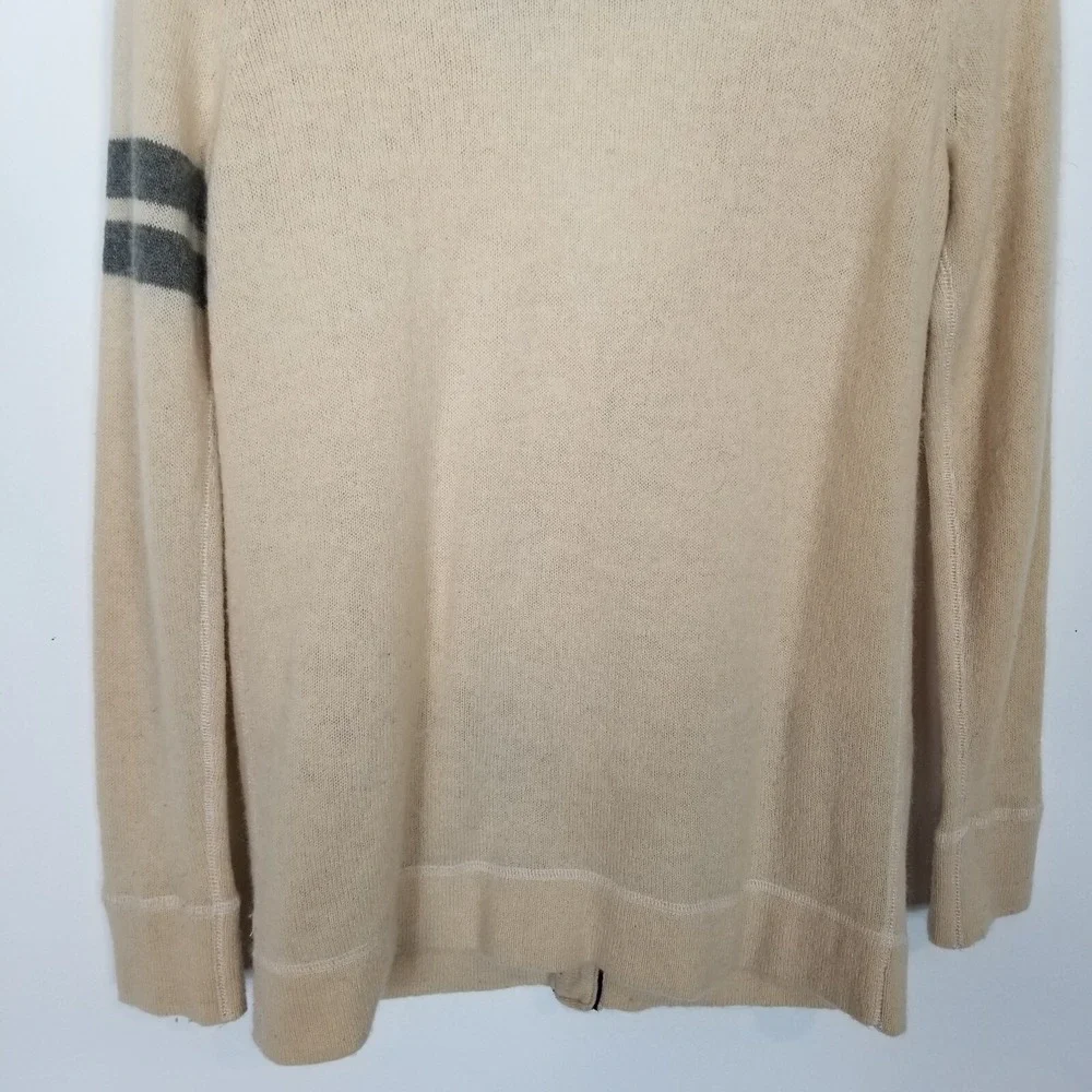 Free‎ People Women Varsity Style Cardigan Sweater Sz S Wool Alpaca Snap Beige